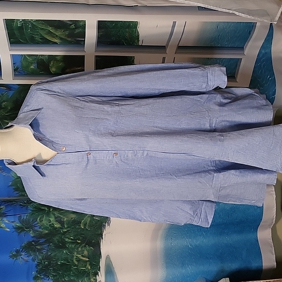 Tuckernuck Chambray Callahan Shirt Dress Brushed Blue Small - Picture 4 of 8